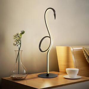 Elstead Lampada da tavolo LED Flamingo, nero, metallo, altezza 50 cm