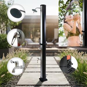 Mucola doccia solare doccia da giardino doccia a pedale doccia da piscina doccia da esterno doccia da campeggio doccia a pioggia - argento 35L