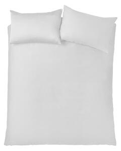 Set copripiumino e federa bianco in raso di cotone per letto matrimoniale e per letto esteso 230x220 cm Cotton Sateen – Bianca