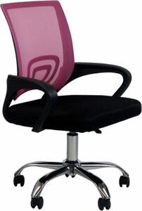 Sedia da ufficio ergonomica Bolt Edge Deluxe – Nero/Rosa – Su rotelle – Ergonomica – Regolabile in altezza – Con braccioli