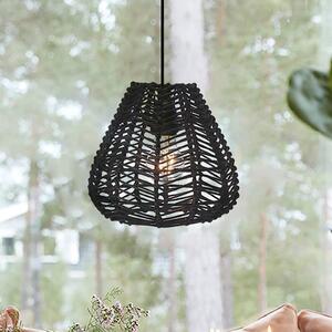 PR Home Adelle a sospensione in rattan nero Ø24cm