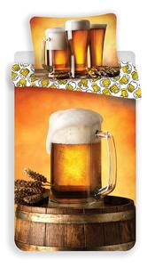 Set copripiumino e federa color ambra in cotone per letto singolo 140x200 cm Beer – Jerry Fabrics