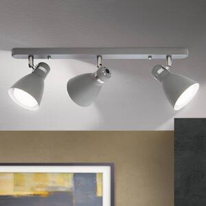 ORION Spot da soffitto School, 3 luci, grigio