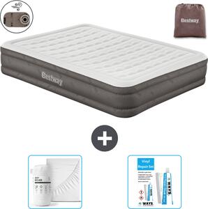 Materasso gonfiabile Bestway - 2 persone - 152 x 203 x 36 cm - Marrone - Accessori inclusi