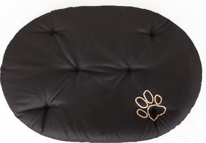 Cuscino ovale per cani R3 - 58×43 cm, idrorepellente, OEKO-TEX, morbido e robusto, per cani di piccola taglia e gatti | nero