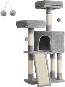 FEANDREA tiragraffi, albero tiragraffi, 115 cm, tiragraffi, grigio chiaro