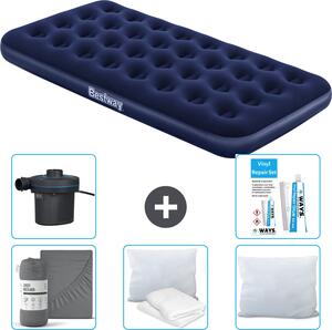 Materasso gonfiabile Bestway - 1 persona - 99 x 188 x 22 cm - Blu - Accessori inclusi