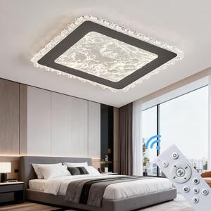 Plafoniera LED dimmerabile con telecomando, a variazione continua 3000-7000 K, a risparmio energetico e durevole, dal design moderno in bianco o nero, ideale per soggiorno, camera da letto e cucina (253-FX-BL)