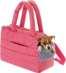 Borsa per cani "Fluffy Ride" -36x17x24 cm- Elegante borsa per il trasporto di cani, gatti e conigli, leggera, sicura | Doggy