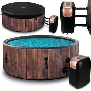 COIL idromassaggio SPA gonfiabile, piscina con idromassaggio, extra sottile, interno ed esterno, 6 persone, 175 cm, RUSTICO