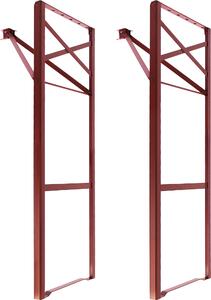Natural Goods Berlin telaio per mobili BIERZELT, set per tenda da birra fai da te, telaio per tavolo pieghevole, telaio per panca, set per tendone, acciaio inox, H100,5 x L43cm - tavolo da bar, rosso scuro, 2 pezzi