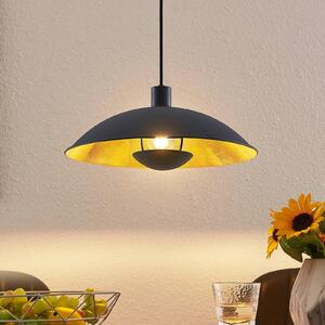 Lindby Narisara sospensione nero-oro 1 luce 40 cm