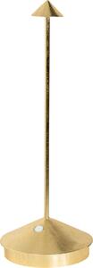Lampada a led da tavolo Pina Pro Foglia oro ricaricabile e dimmerabile senza fili Zafferano 2200-2700-3000K