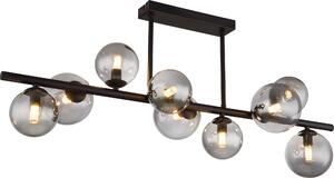 Globo Lighting plafoniera in metallo nero opaco, 9x G9 LED