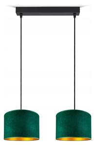 Lampada da soffitto verde lampada velour vintage moderna E27 lampada di design a 2 luci N230-H2-G