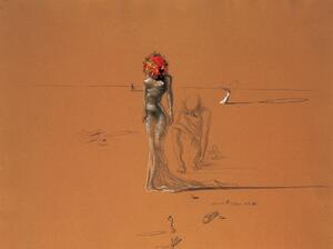 Stampa d'arte Female Figure with Head of Flowers 1937, Salvador Dalí