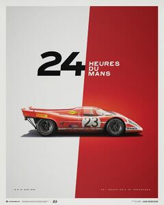 Stampe d'arte Porsche 917 - Salzburg - 24 Hours of Le Mans - 1970, (40 x 50 cm)