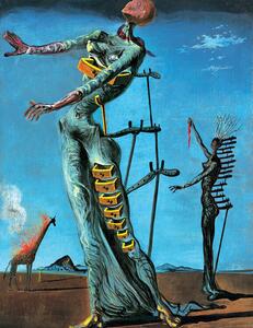 Stampe d'arte Salvador Dali - Girafe En Feu, Salvador Dalí, (24 x 30 cm)