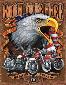 Targa in metallo Born to be Free