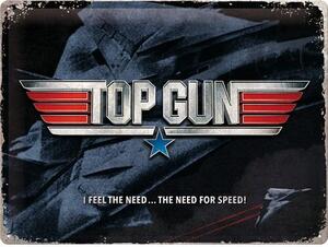 Cartello in metallo Top Gun - The Need for Speed - Tomcat, ( x cm)