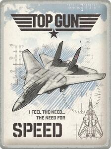 Cartello in metallo Top Gun - The Need for Speed, (30 x 40 cm)