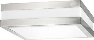 Rabalux 8227 Plafoniera per esterni Stoccarda, E27, bianco-argento, 28,5x28,5 cm