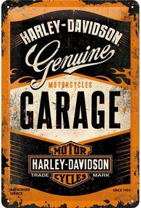 Cartello in metallo Harley-Davidson - Garage, (20 x 30 cm)