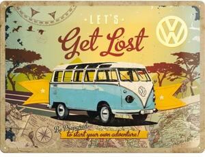 Cartello in metallo Volkswagen Vw - T1 - Let's Get Lost, (40 x 30 cm)
