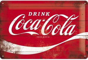 Cartello in metallo Coca-Cola - Logo Classic, (30 x 20 cm)