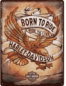 Cartello in metallo Harley-Davidson - Born to Ride, (30 x 40 cm)