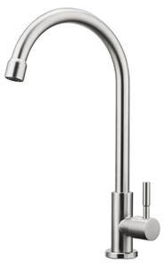 Miscelatore per lavabo, acciaio inossidabile 304, rotazione a 360°, confezione singola, acciaio inossidabile 304