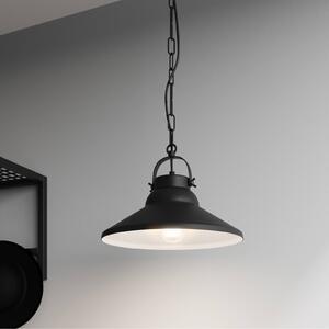 Luminex Lampada sospensione Iron, nero/bianco