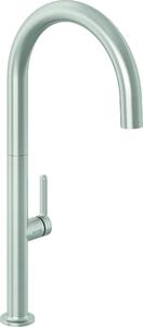 Kludi AUREA, miscelatore monocomando per lavello, comando laterale, finitura in acciaio inox, nichel, 1 pezzo