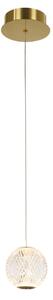 Lampada da soffitto a LED Rosario 4,2 W 3200 K 280 lm, metallo dorato-trasparente, dimensioni: 120 x 12 x 12 cm, IP20, Italux