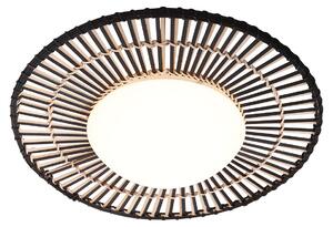 Anne Lighting - plafoniera - Aura - nero - bambù vetro legno - Ø 50cm - LED - 3866ZW