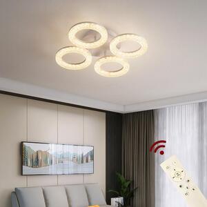 Lampada da soffitto LED XY-4, 47 cm. Lampada da soffitto, luce regolabile con telecomando, possibilità di variare il colore e l'intensità della luce, dimmerabile, classe energetica A+, lampada LED per soggiorno, plafoniera LED