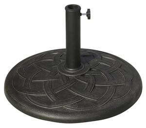 Outsunny Base Ombrellone in Resina 19kg, Decorazioni Eleganti, Accoppiatore, Antiruggine, Φ54.5cm, Stile Raffinato, Bronzo|Aosom