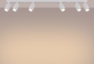 Lampada da soffitto KARBON 6L bianco 6xGU10 10W alluminio 16.5x6.5x117cm Sollux Lighting