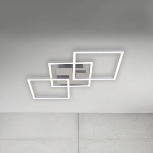 Briloner Plafoniera LED Frame step-dim cromo-alu 76x37cm