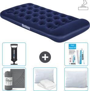 Materasso gonfiabile Bestway - 1 persona - 99 x 188 x 28 cm - Blu - Accessori inclusi