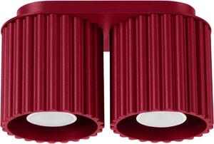 Lampada da soffitto AURA 2 bordeaux GU10 2xGU10 10W alluminio 12x10x21cm Sollux Lighting
