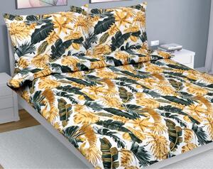 Biancheria da letto in cotone su coperta matrimoniale - 1pc 240x200, 70x90 - oro, grigio, bianco