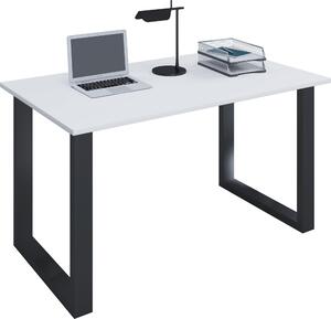 Scrivania, 160 x 80 cm, scrivania per computer con struttura in metallo, scrivania da ufficio per casa e studio - Lona U
