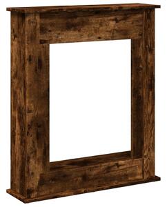 Cornice per Camino Rovere Fumo 75x20x87,5 cm in Truciolato