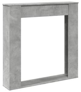 Cornice per Camino Grigio Cemento 100x20x100 cm in Truciolato