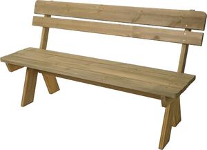Panchina da giardino MCW-L66, panchina in legno, panchina da parco, qualità per la ristorazione, legno massello MVG 148 cm ~ naturale
