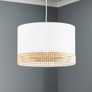 TK Lighting Lampada sosp Paglia bianco/rattan 1 luce Ø 38 cm