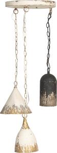 Clayre & Eef Lampada a sospensione Ø 70x95 cm Ferro bianco