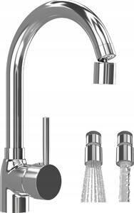 Granitan | BETA - Rubinetto da cucina - Orientabile a 360° - Cromo - Ottone - Carica in Vetroceramica