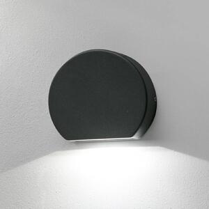 FARO BARCELONA Applique da esterni LED rotonda Pill grigio scuro